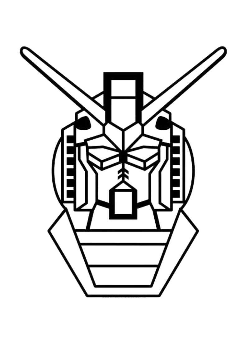 Tranh tô màu Robot Gundam chi tiết