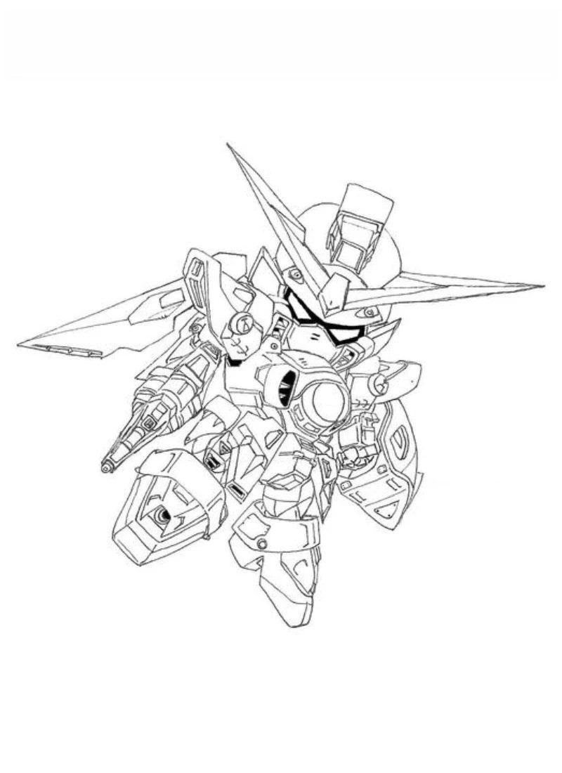 Tranh tô màu Robot Gundam độc đáo