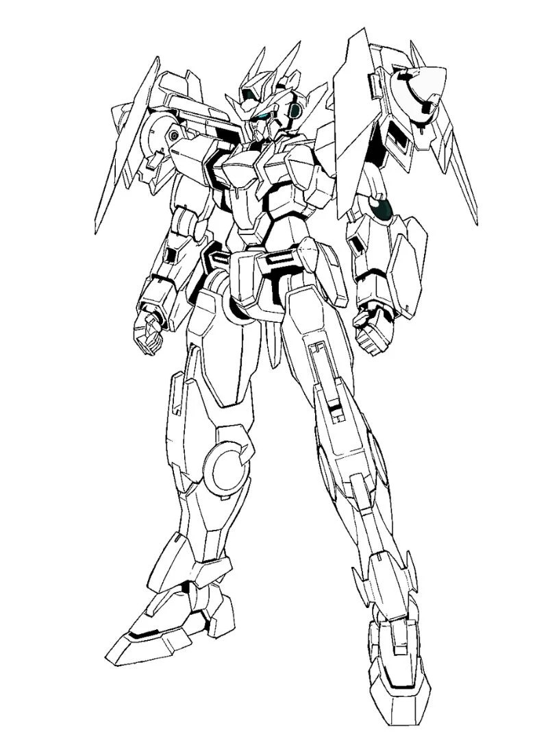 Tranh tô màu Robot Gundam ngộ nghĩnh