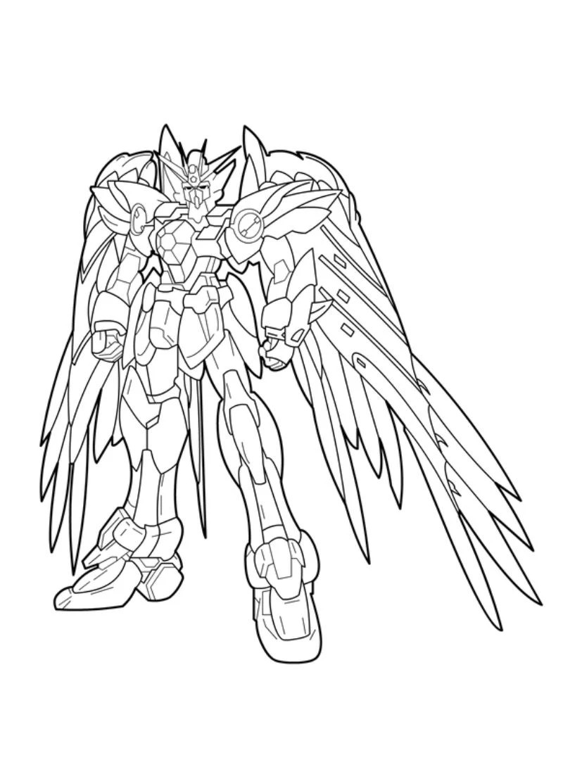 Tranh tô màu Robot Gundam sinh động