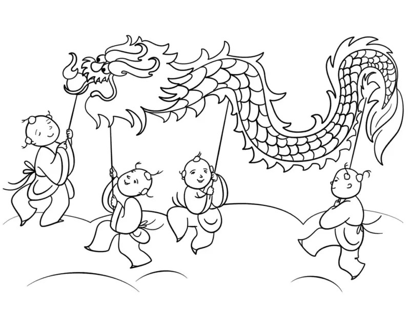 Tranh tô màu trung thu với hình ảnh chú Cuội