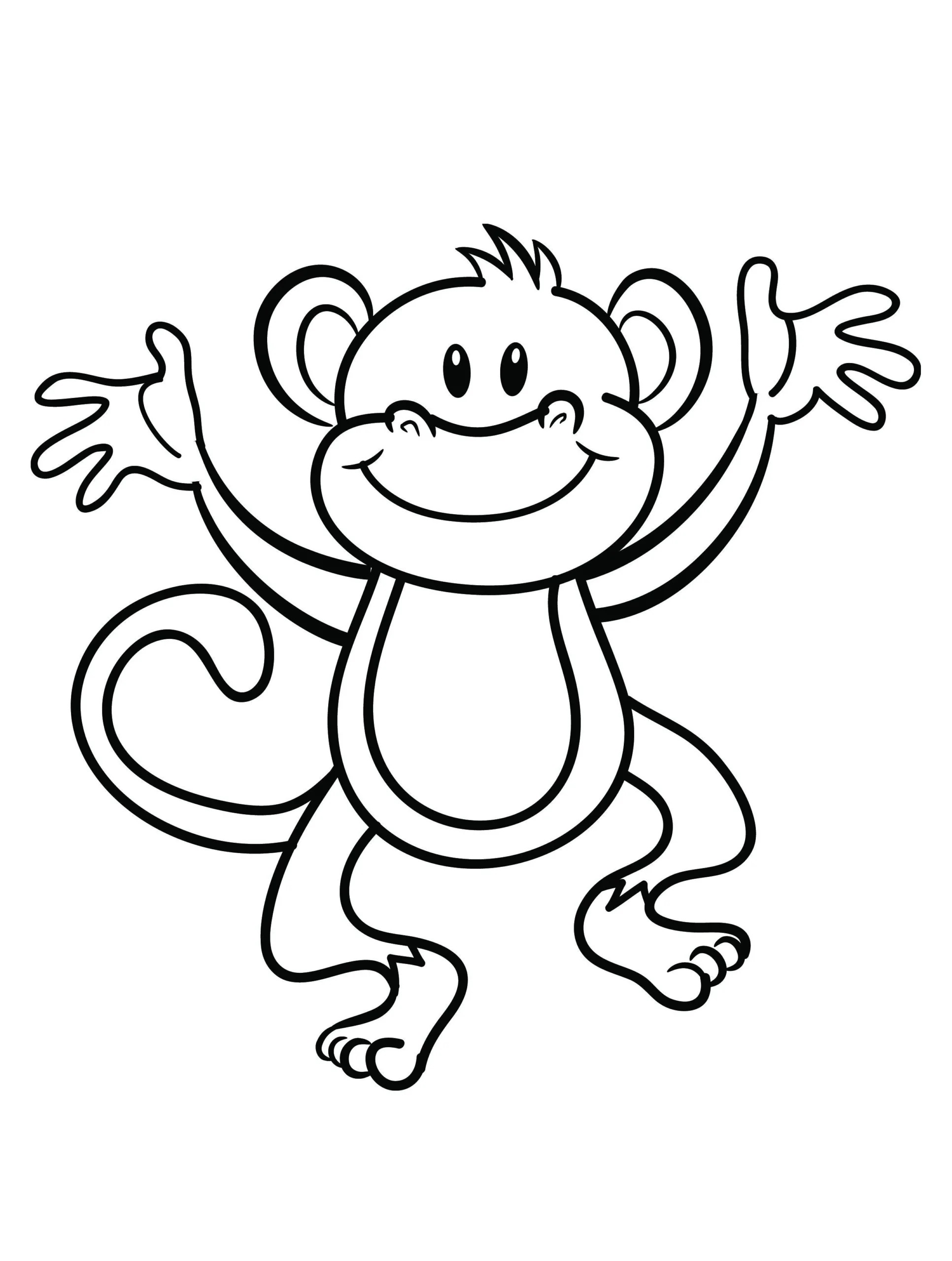 Trẻ em sẽ rất vui khi tô màu con khỉ trong giờ giải lao.