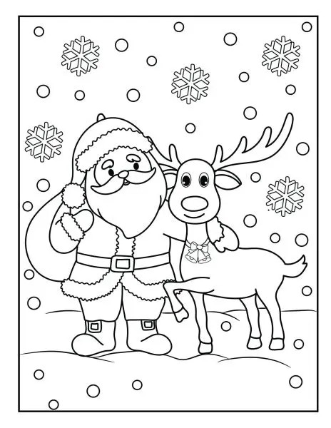 Tuyển chọn tranh tô màu ông già Noel dễ thương