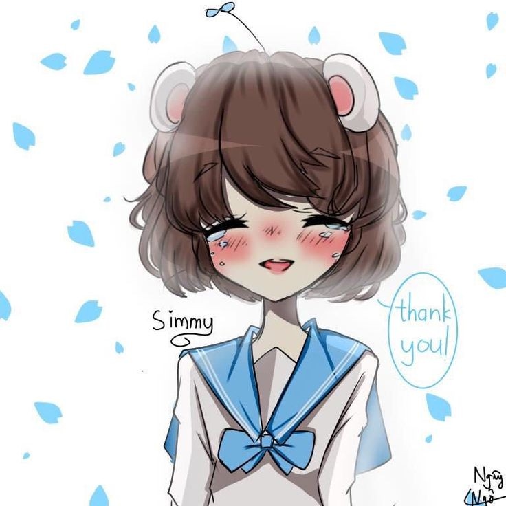Vẻ mặt Simmy khi cảm thấy ngại ngùng